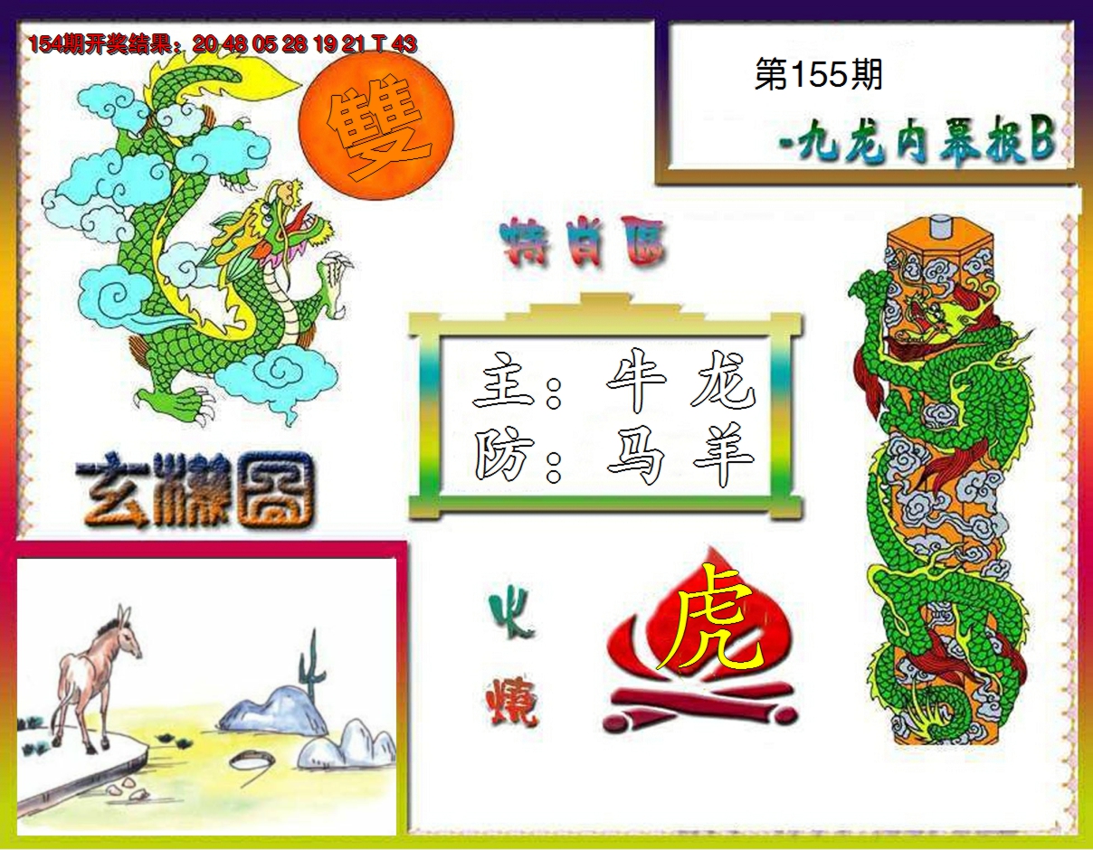 2024155期九龙内幕特肖图B