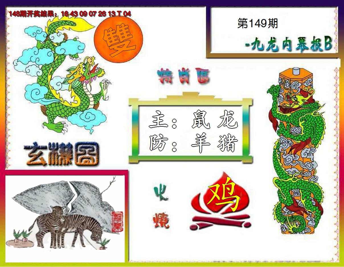 2024149期九龙内幕特肖图B