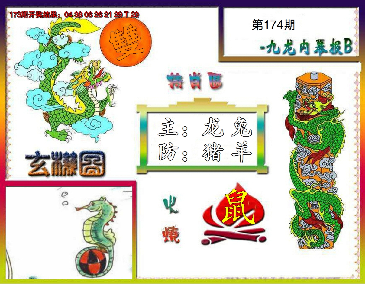 2024174期九龙内幕特肖图B