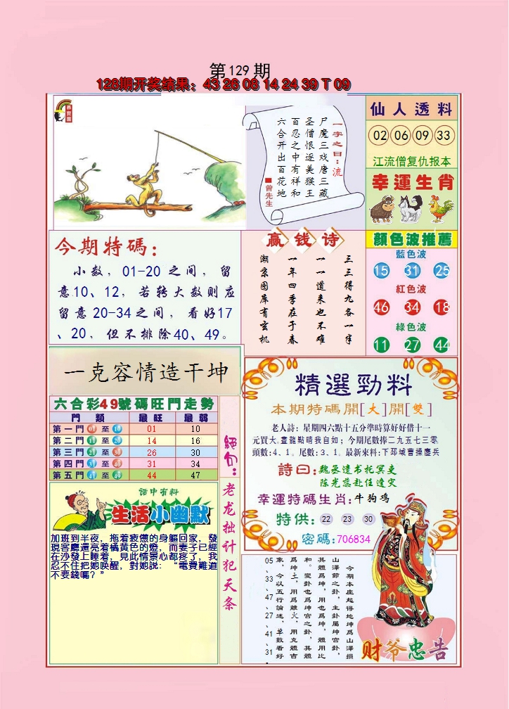 2024129期大富大贵