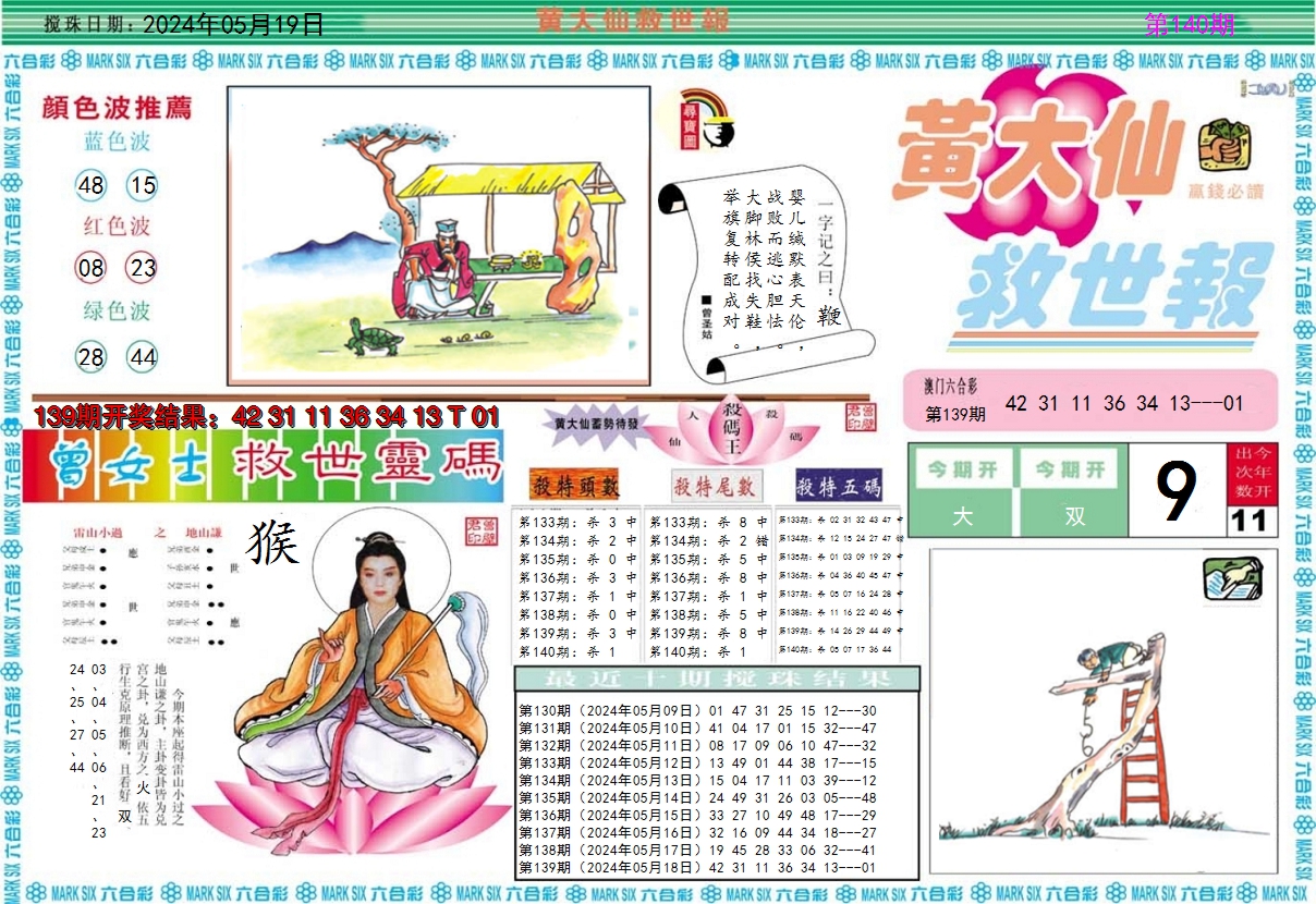 2024140期黄大仙救世A