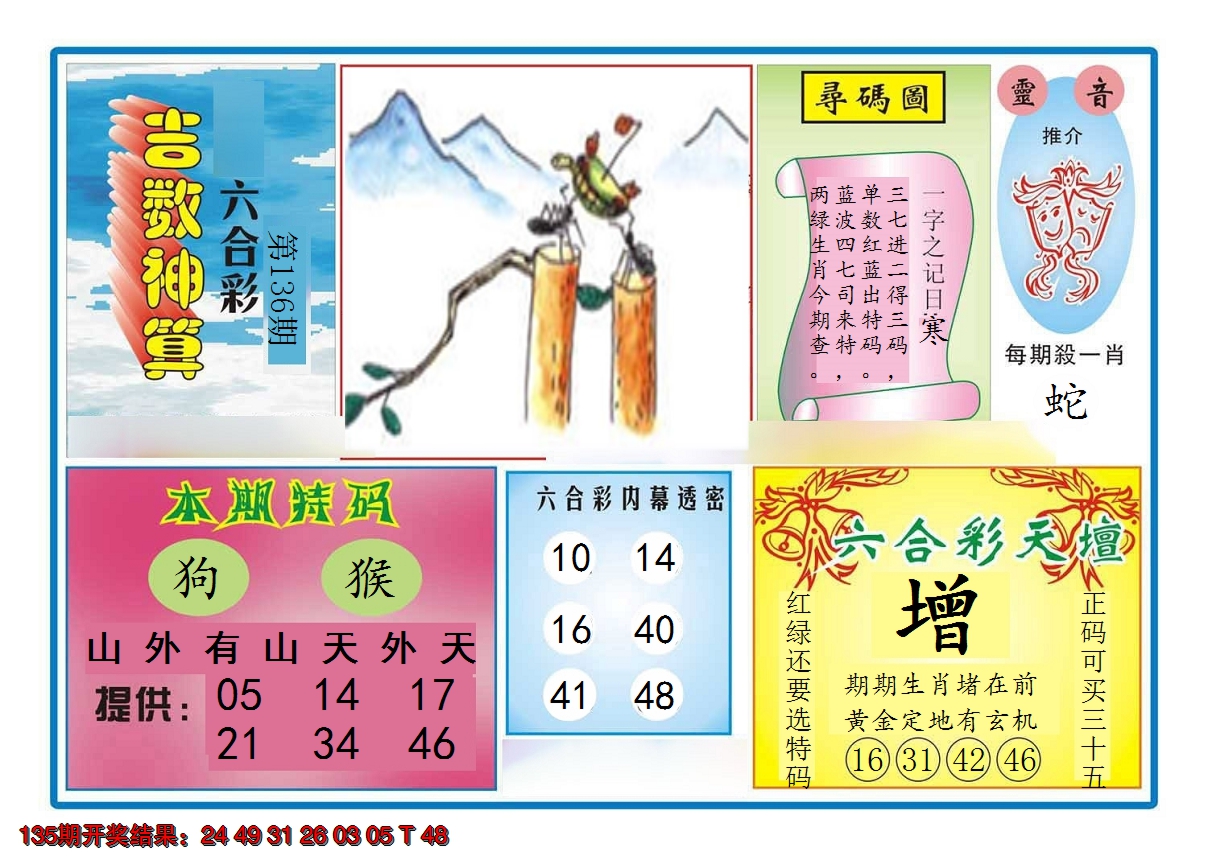 2024136期吉数神算