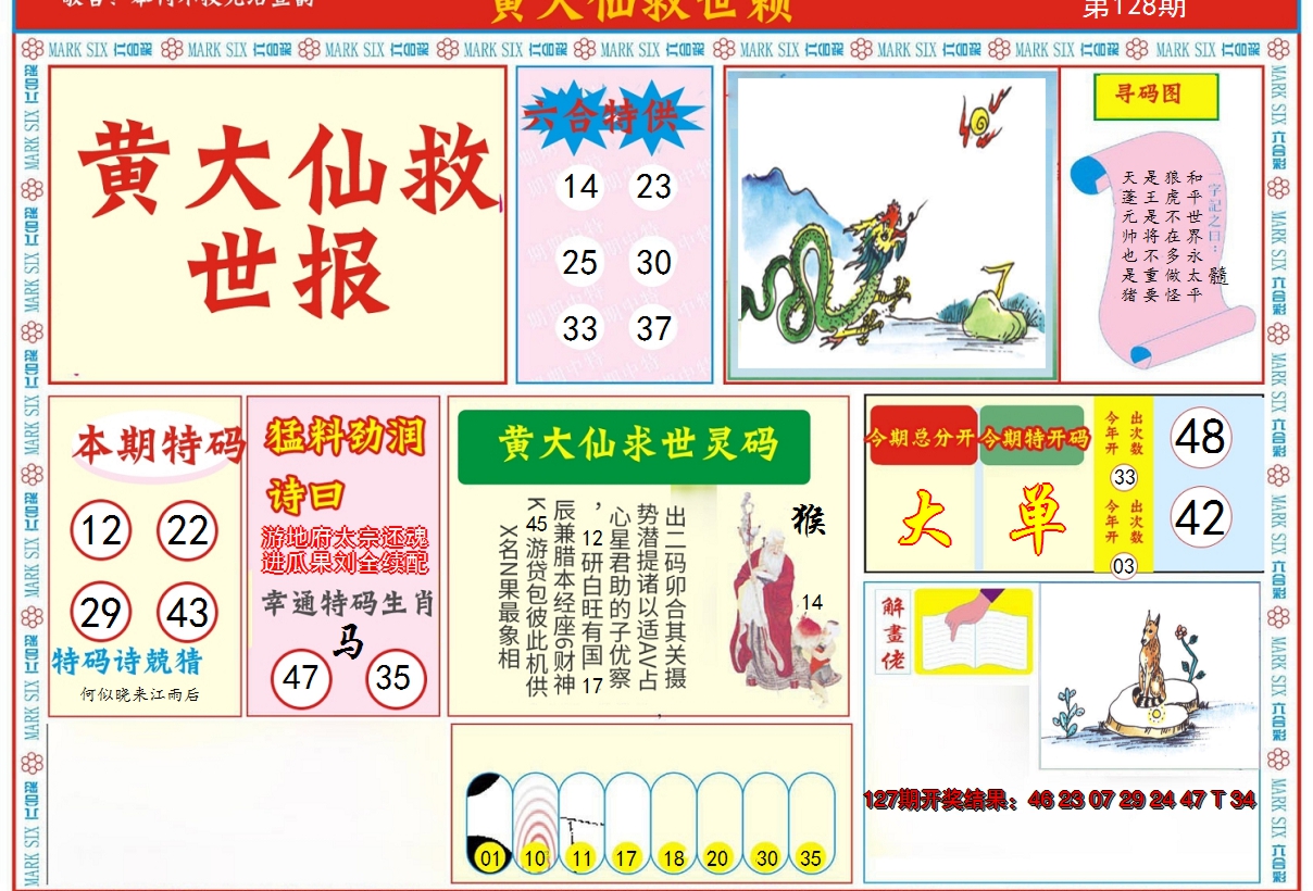2024128期新黄大仙救世A