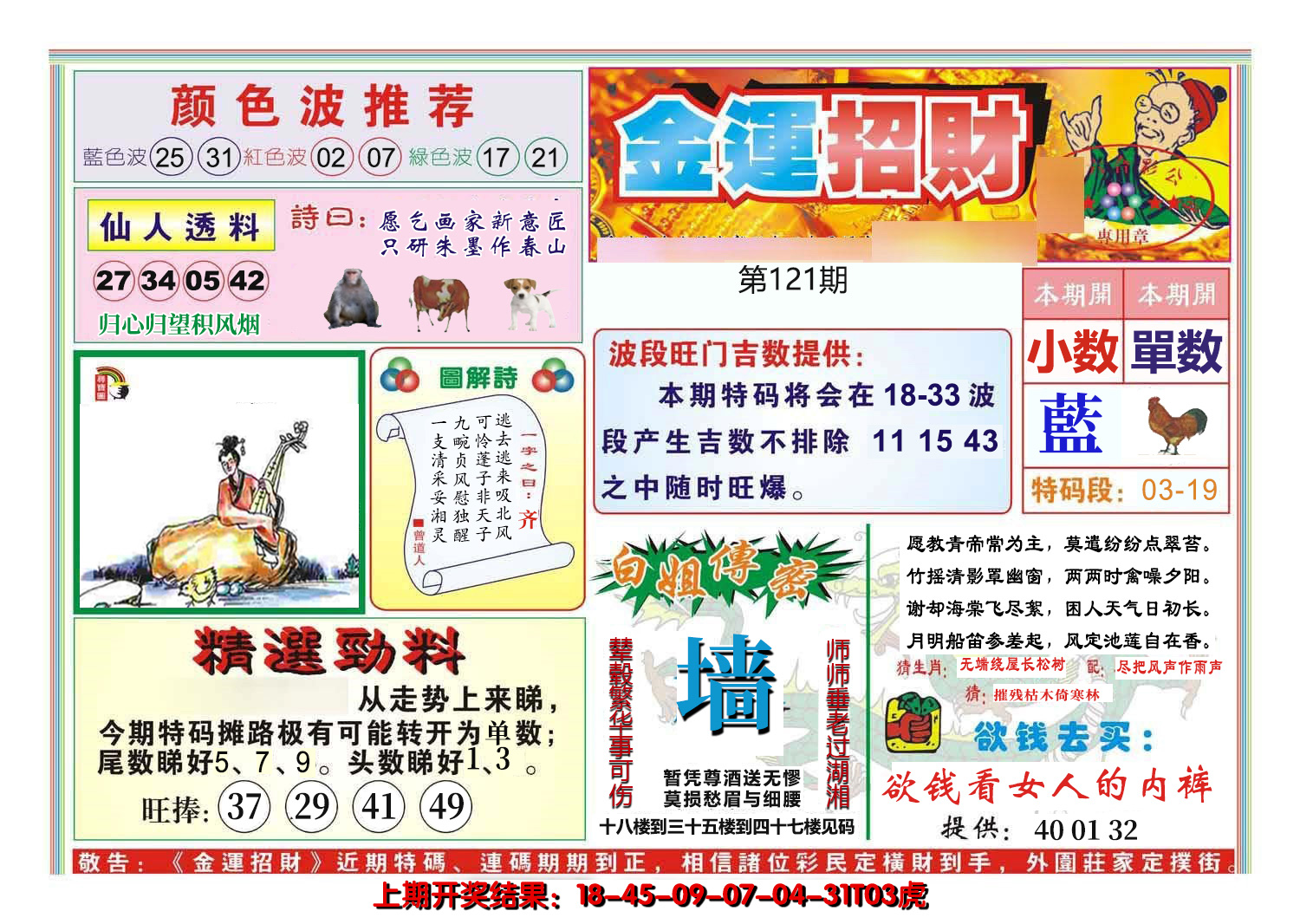 2024121期金运招财