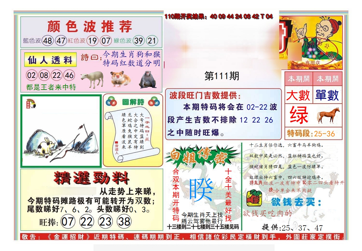 2024111期金运招财