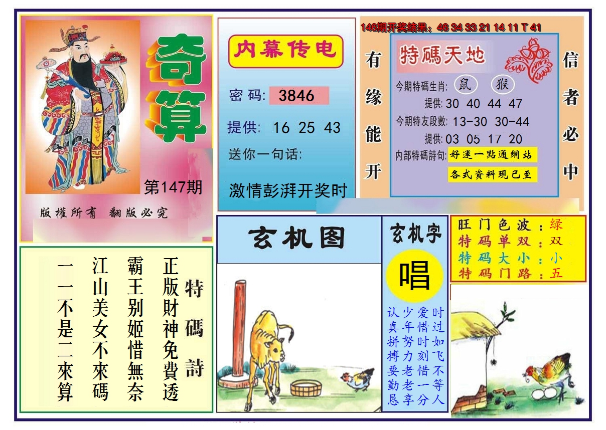 2024147期奇算