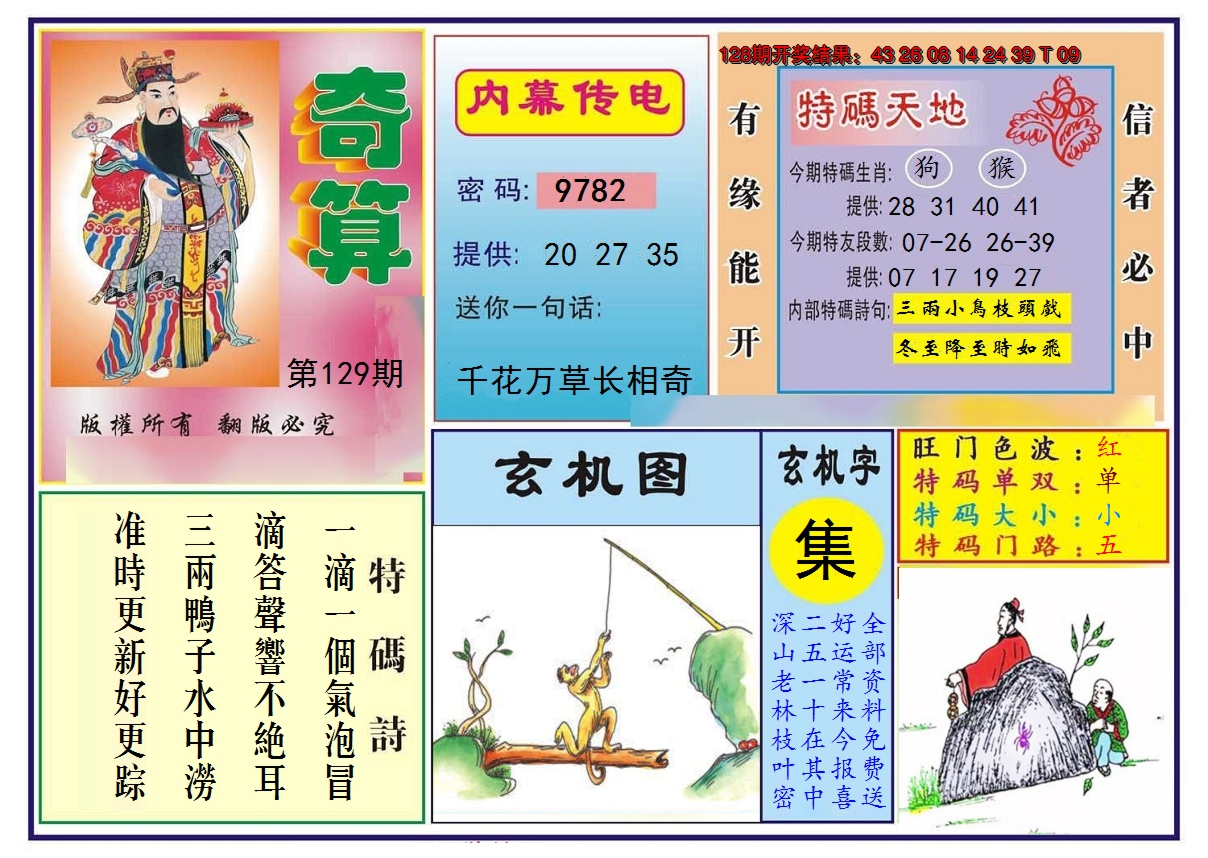 2024129期奇算