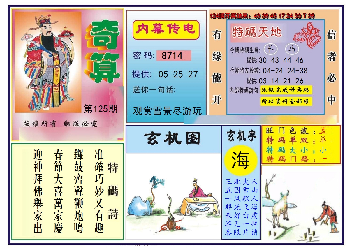 2024125期奇算