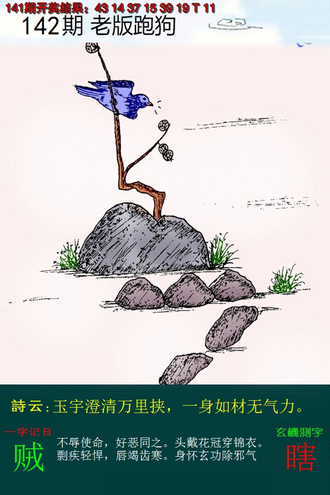 2024142期老版跑狗