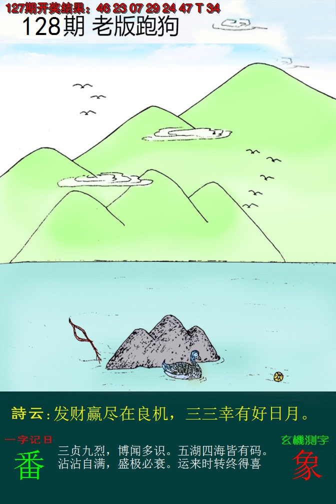 2024128期老版跑狗