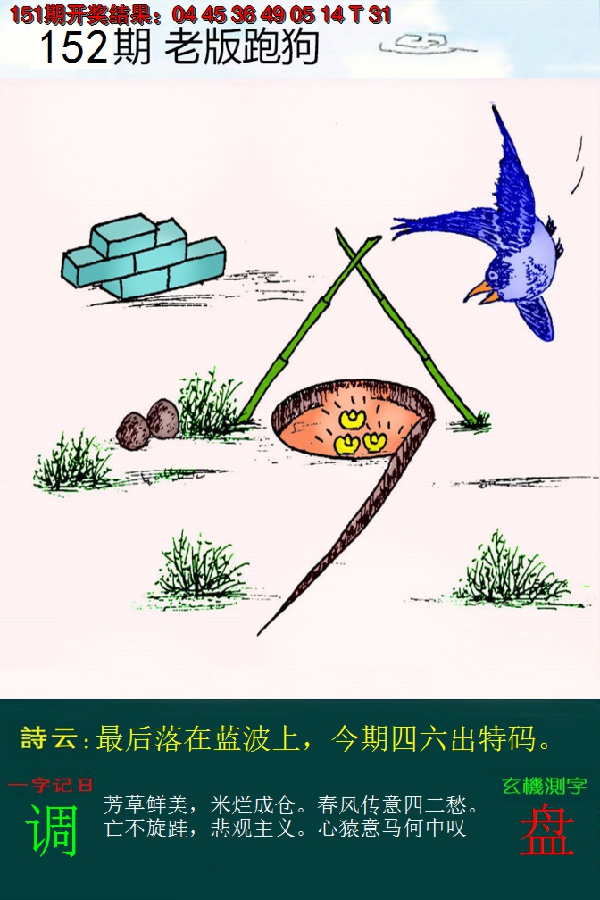 2024152期老版跑狗