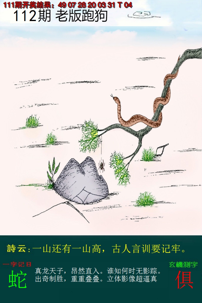 2024112期老版跑狗