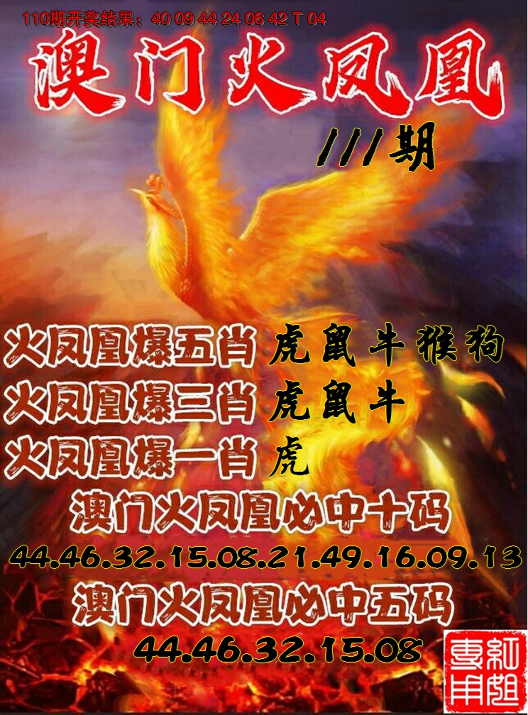 2024111期火凤凰