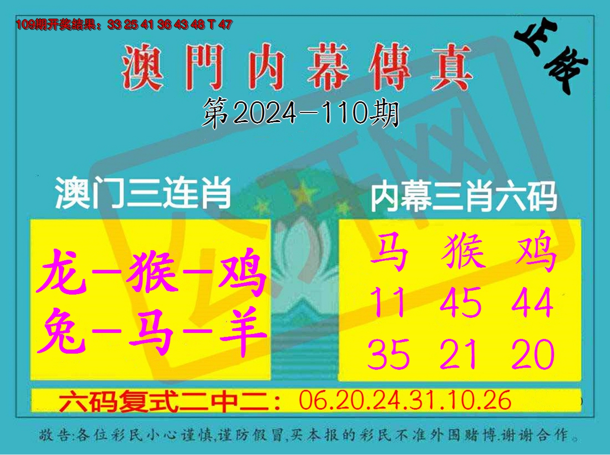 2024110期内幕传真三肖版