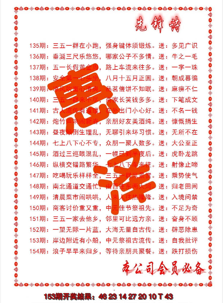 2024154期先锋诗