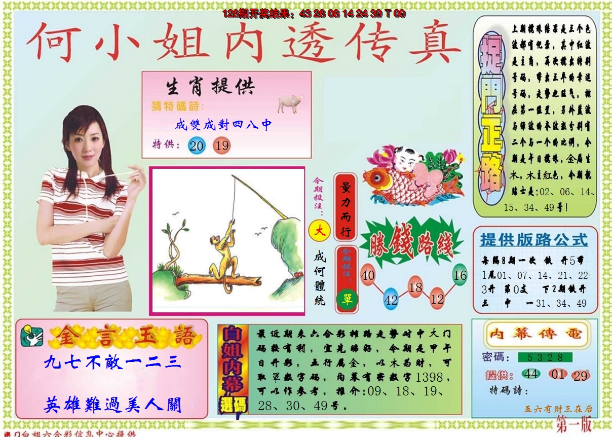 2024129期何小姐内部传真A