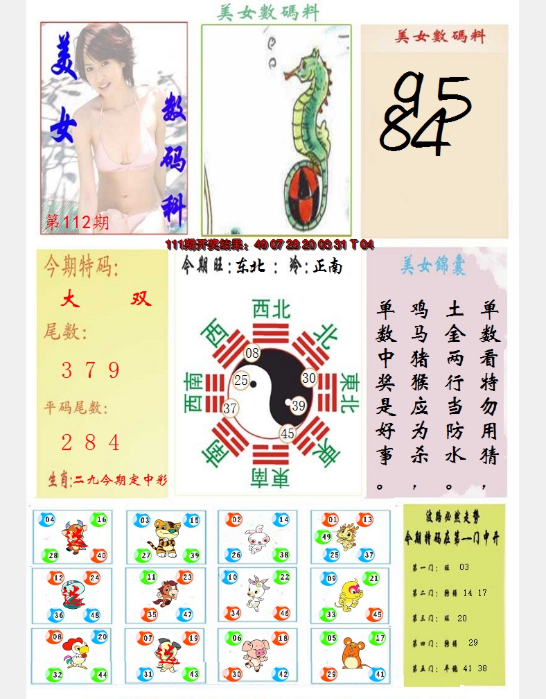 2024112期美女数码料