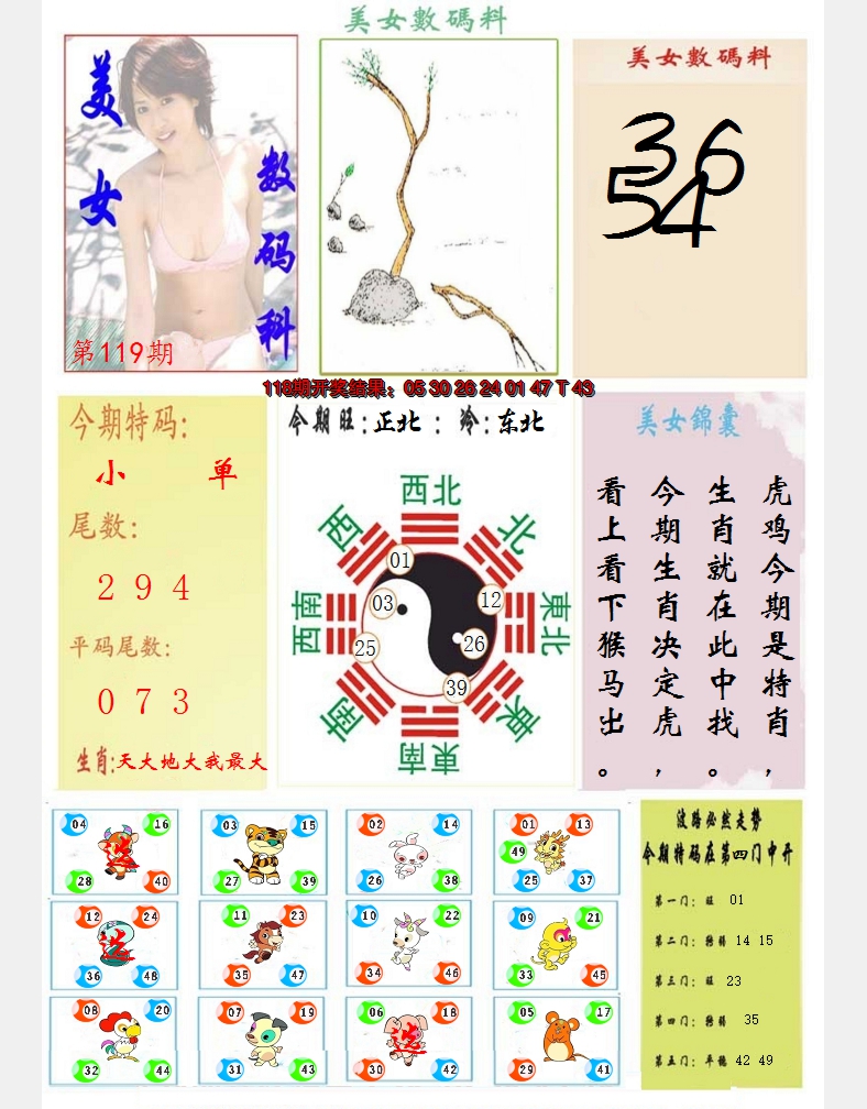 2024119期美女数码料