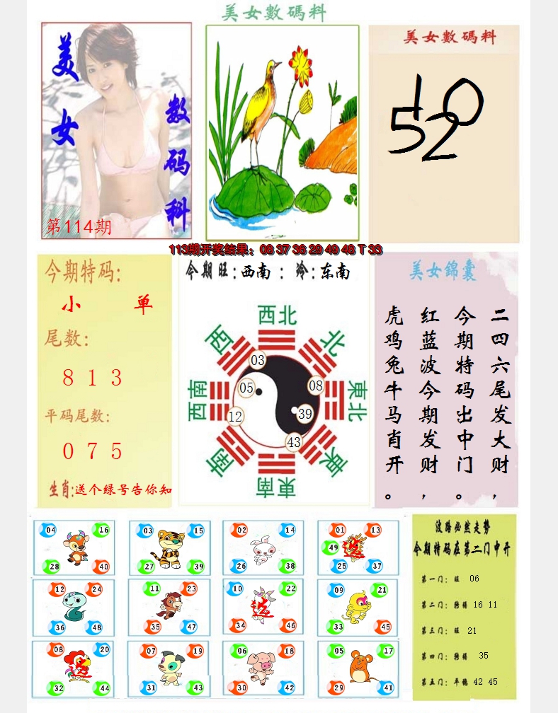 2024114期美女数码料