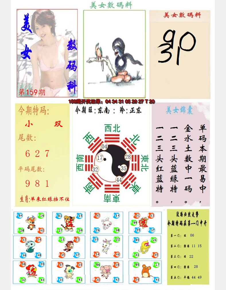 2024159期美女数码料