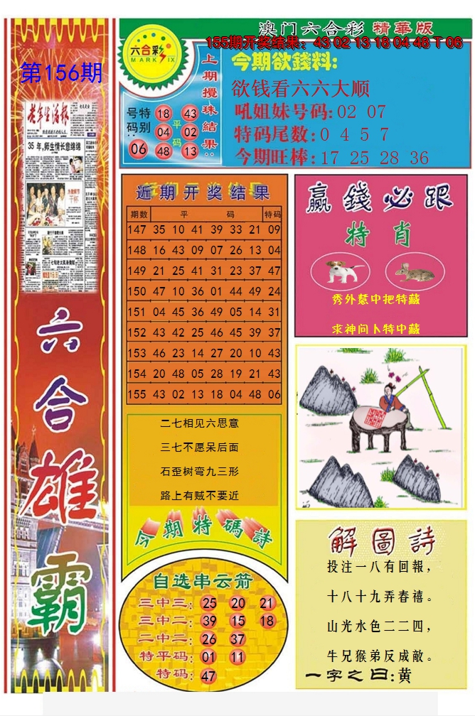 2024156期六合雄霸