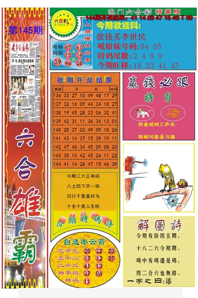 2024145期六合雄霸