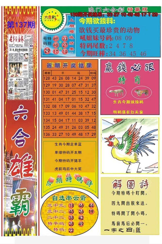 2024137期六合雄霸