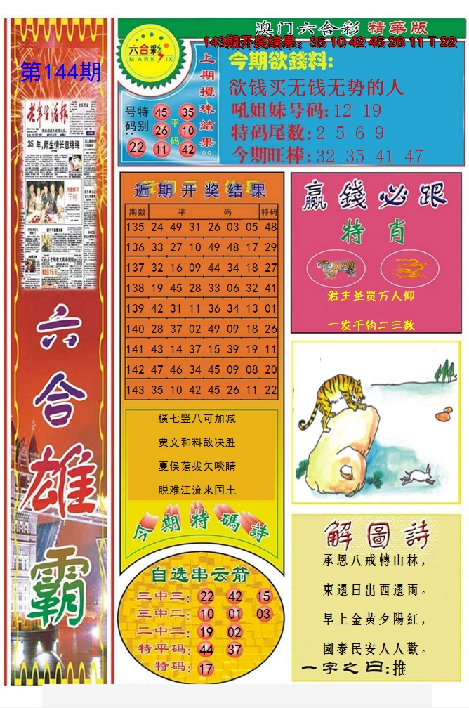 2024144期六合雄霸