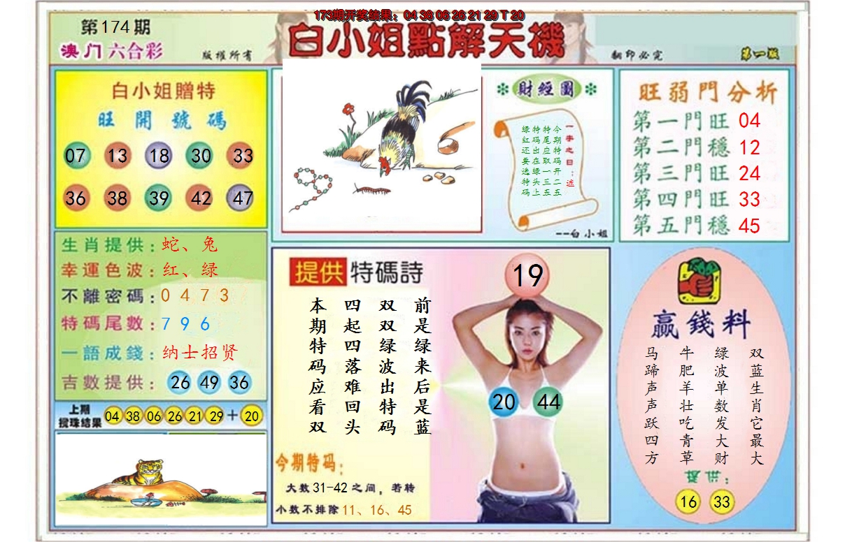2024174期白小姐点解天机A
