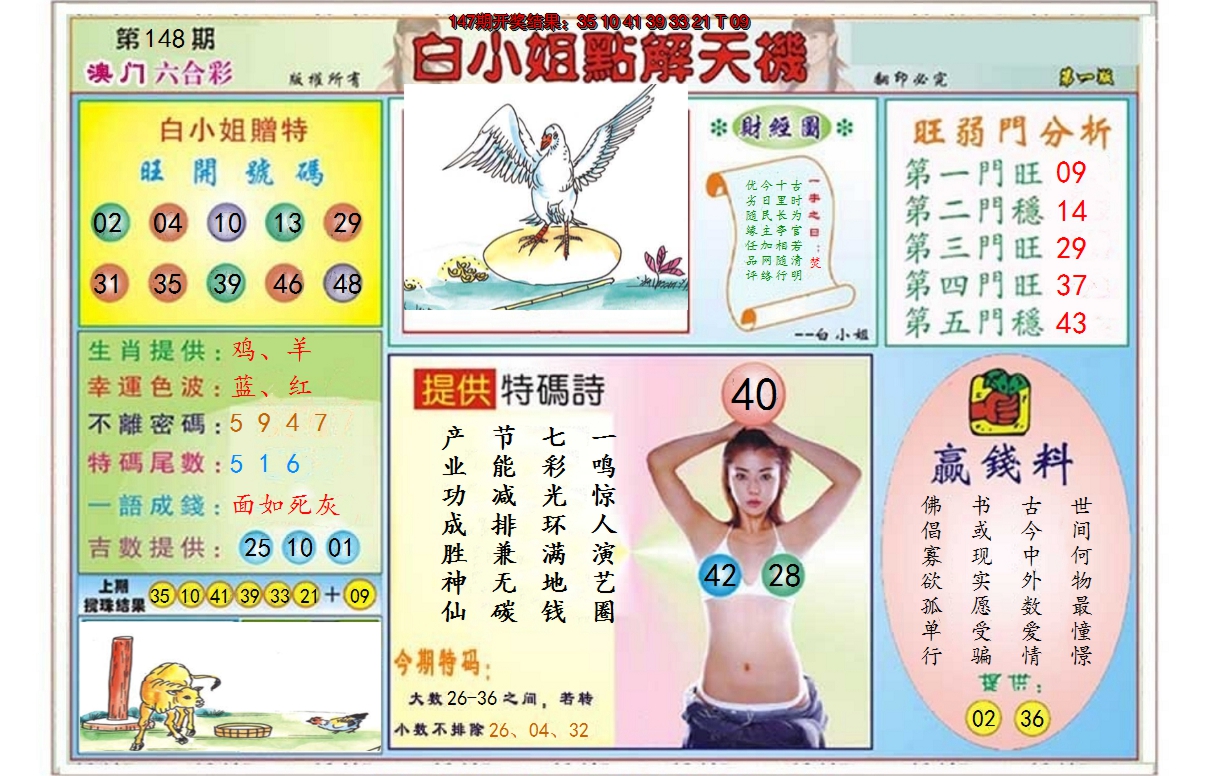 2024148期白小姐点解天机A