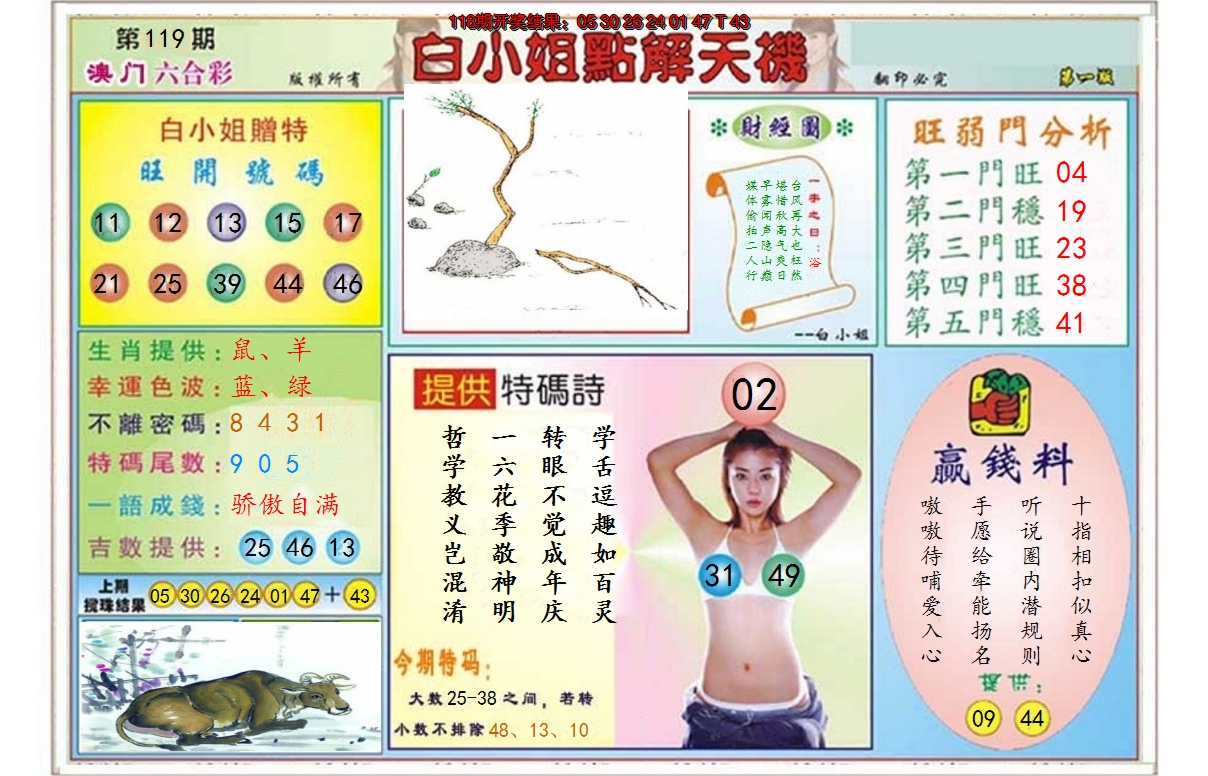2024119期白小姐点解天机A