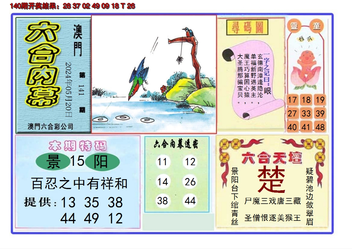 2024141期六合内幕