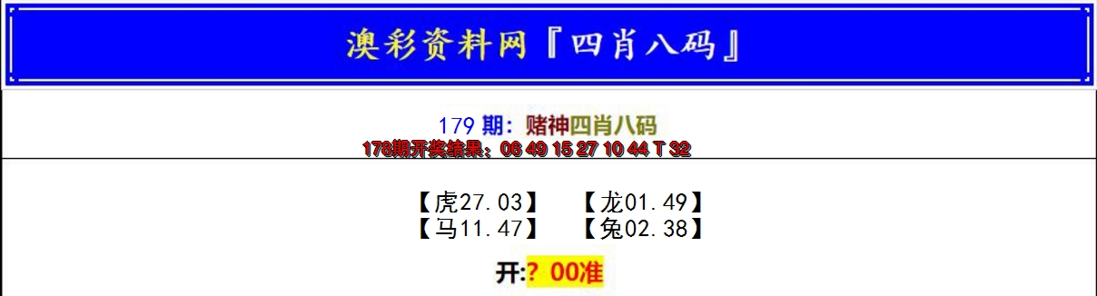 2024179期赌神四肖八码