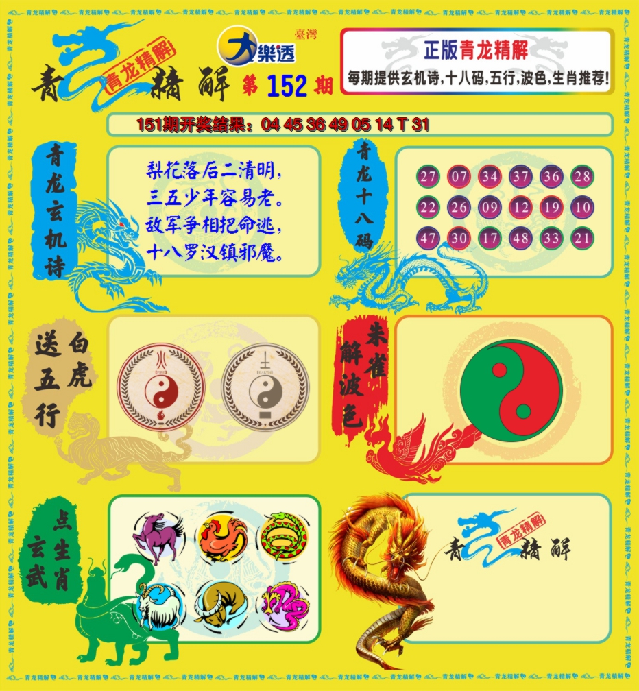 2024152期青龙精解