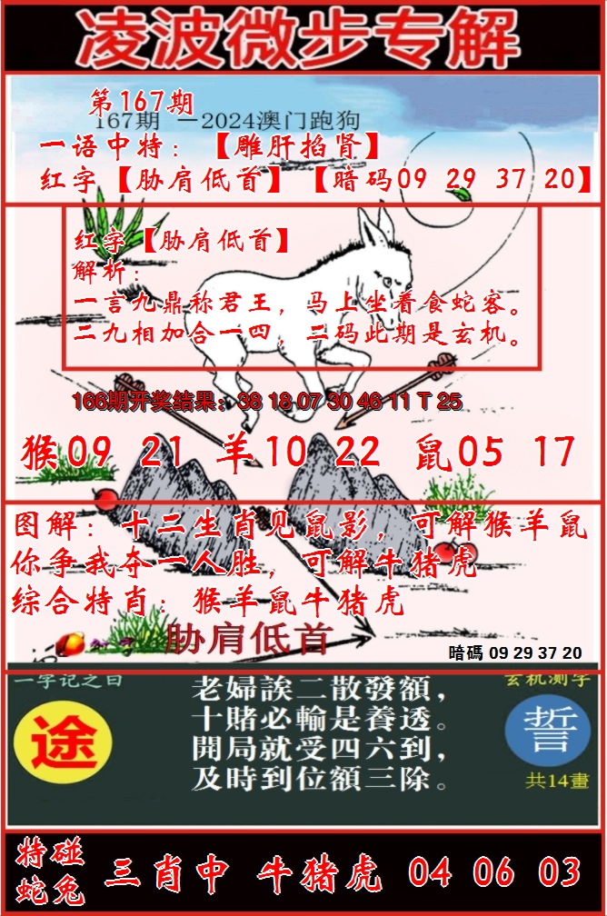 2024167期凌波微步