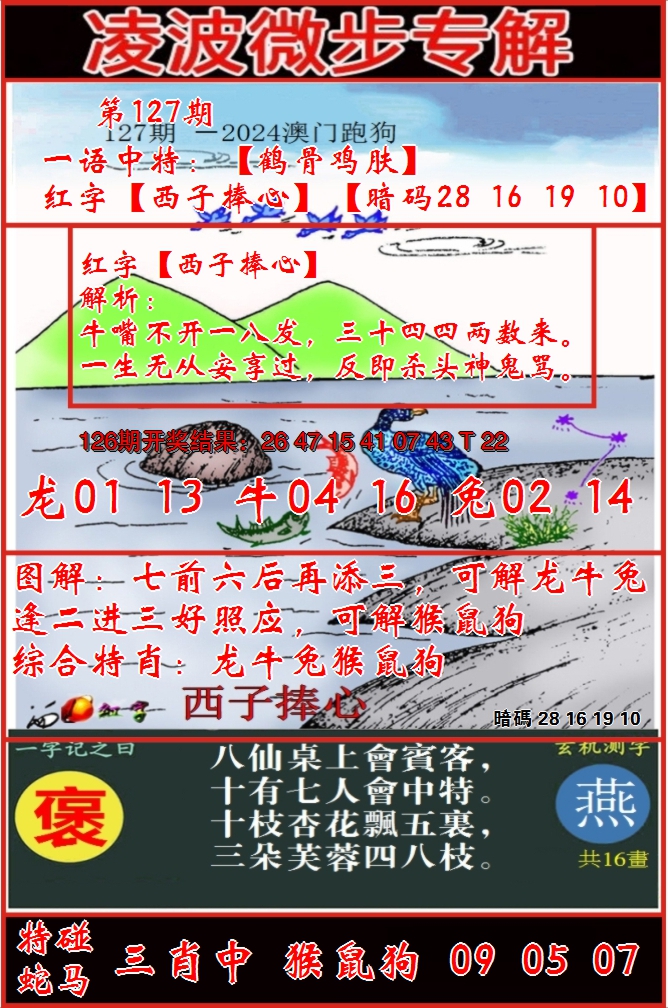 2024127期凌波微步
