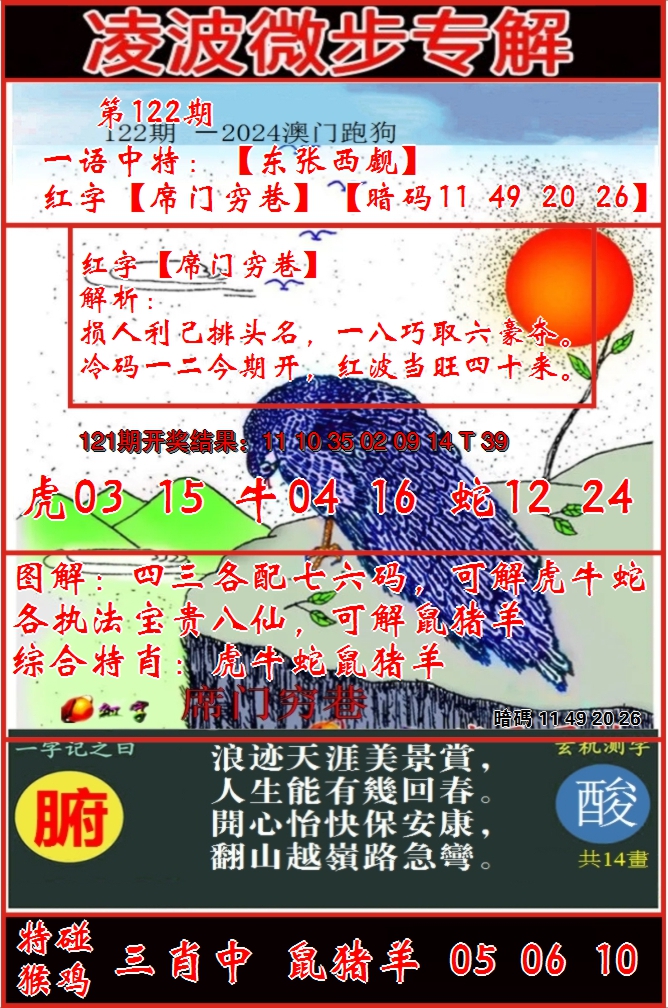 2024122期凌波微步