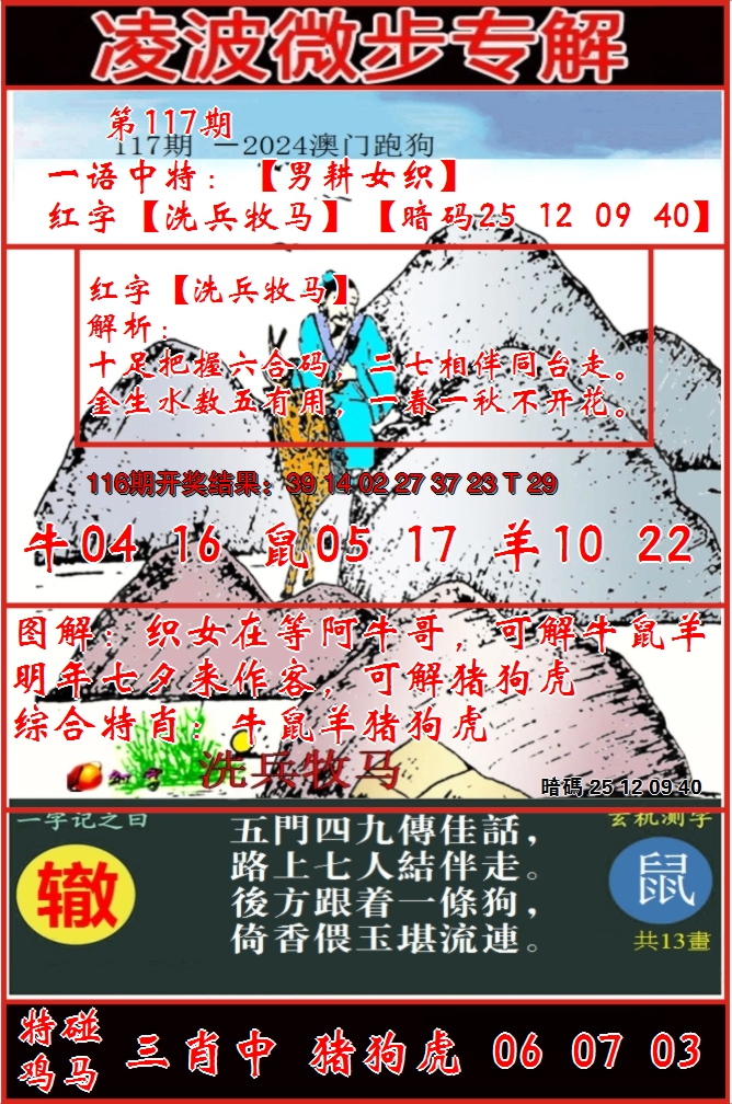 2024117期凌波微步