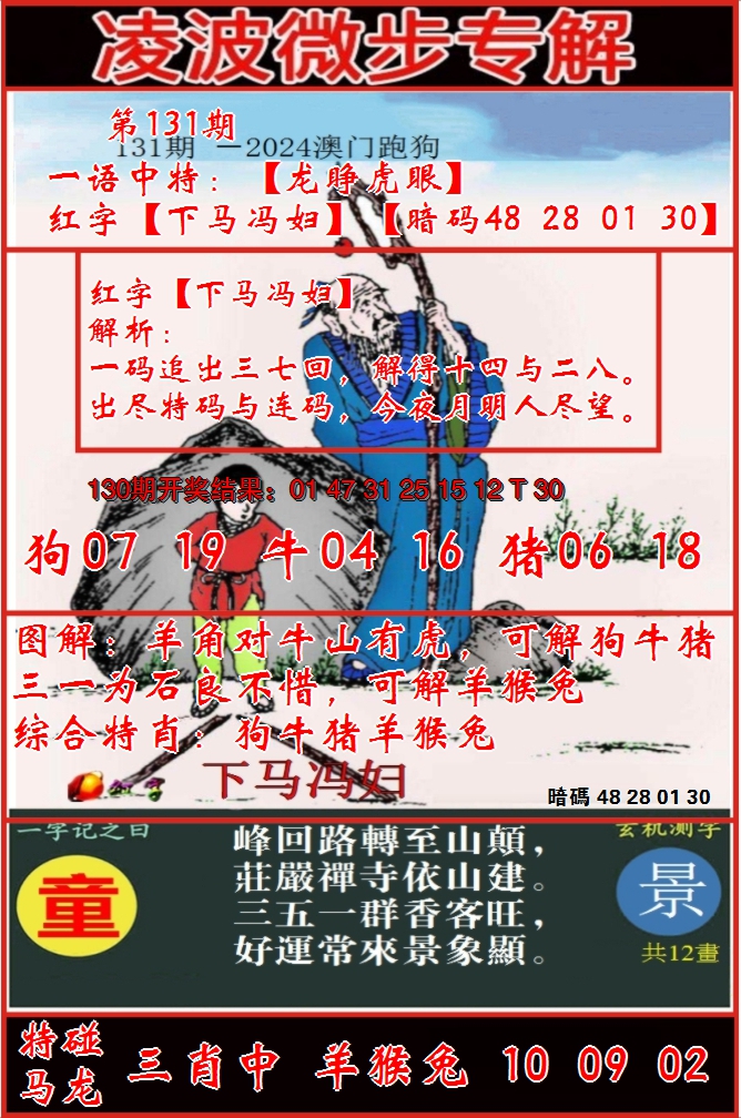 2024131期凌波微步