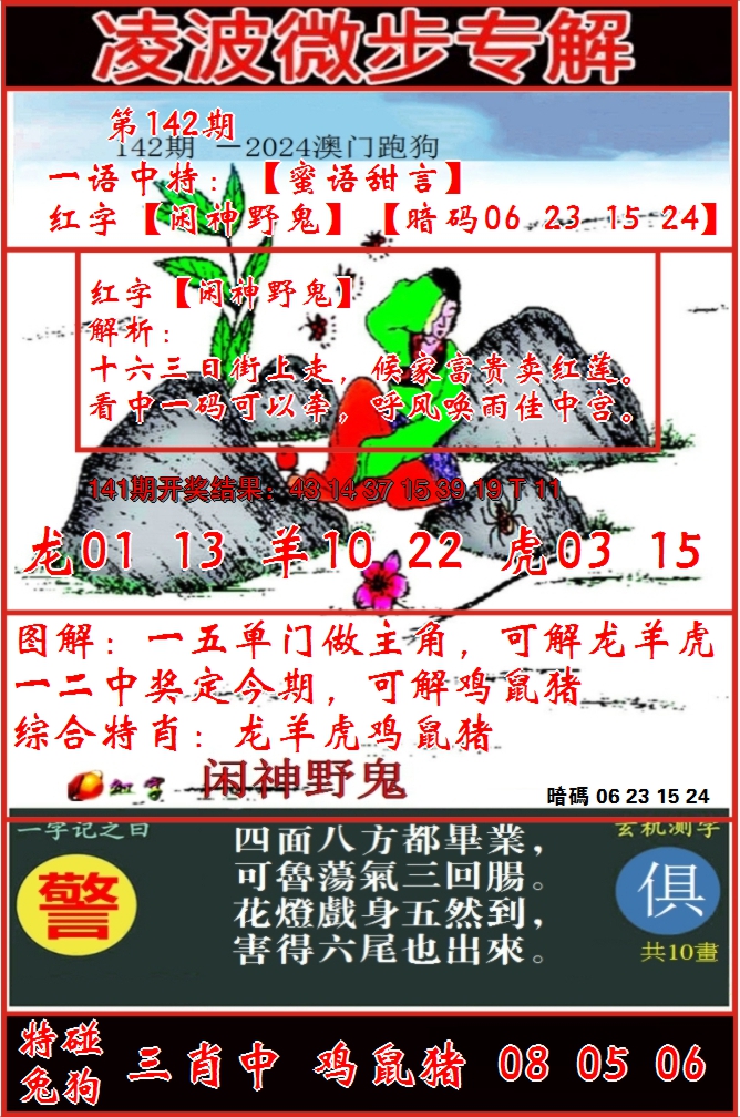 2024142期凌波微步