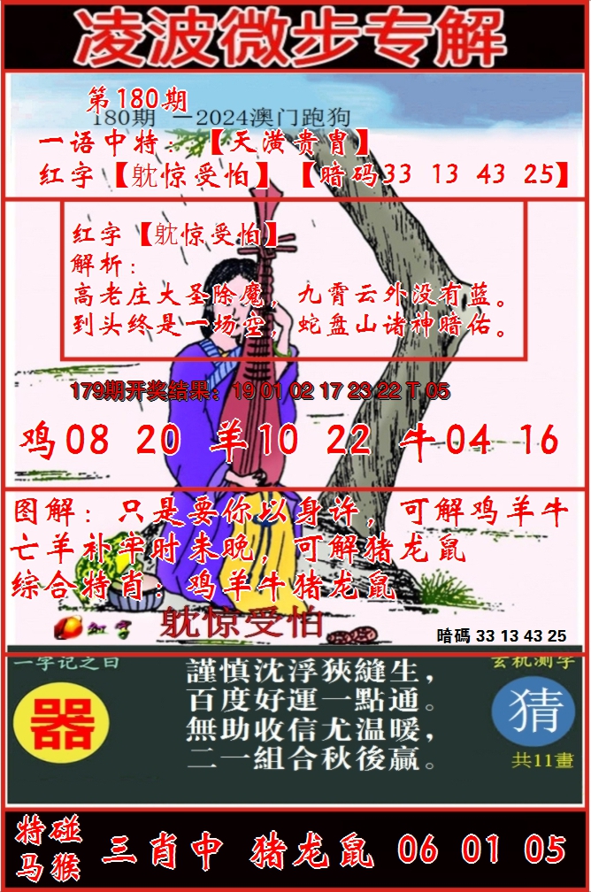 2024180期凌波微步