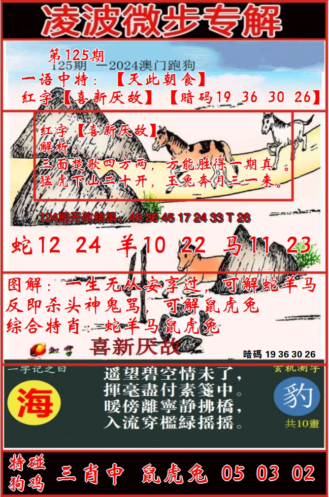 2024125期凌波微步