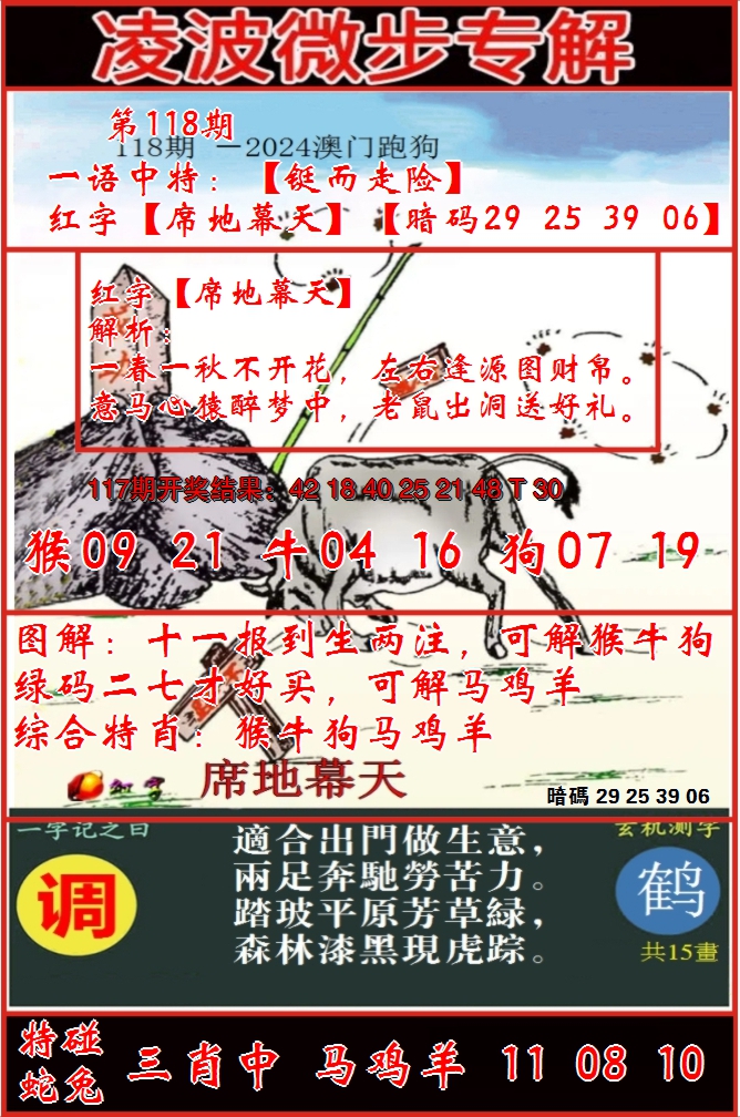 2024118期凌波微步