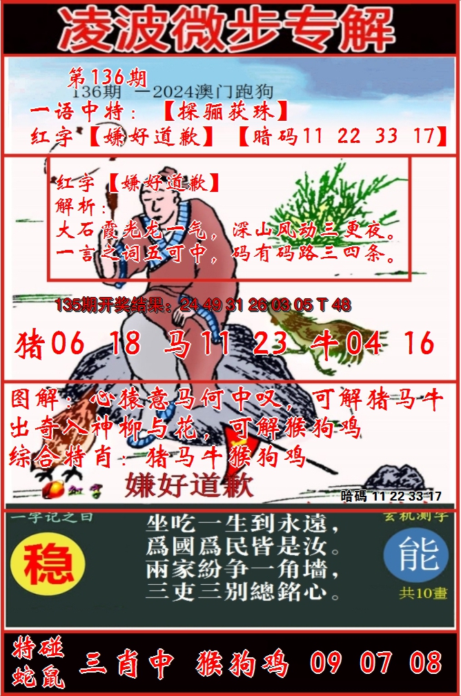 2024136期凌波微步