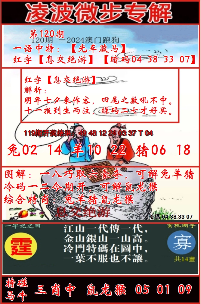 2024120期凌波微步