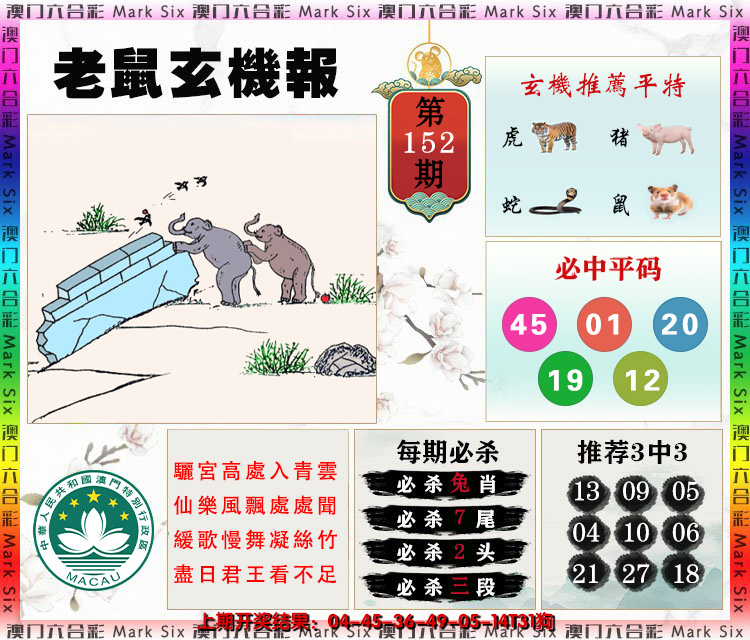 2024152期老鼠玄机报