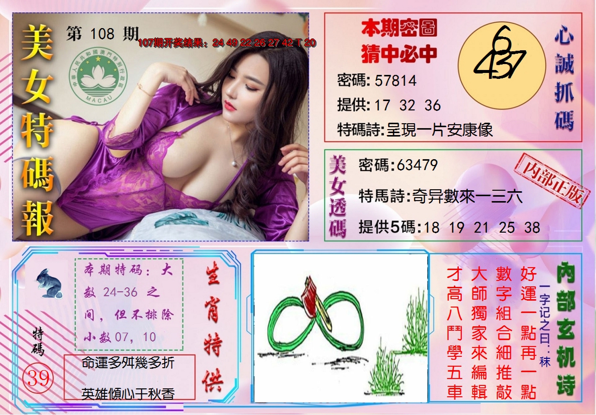 2024108期美女特码报