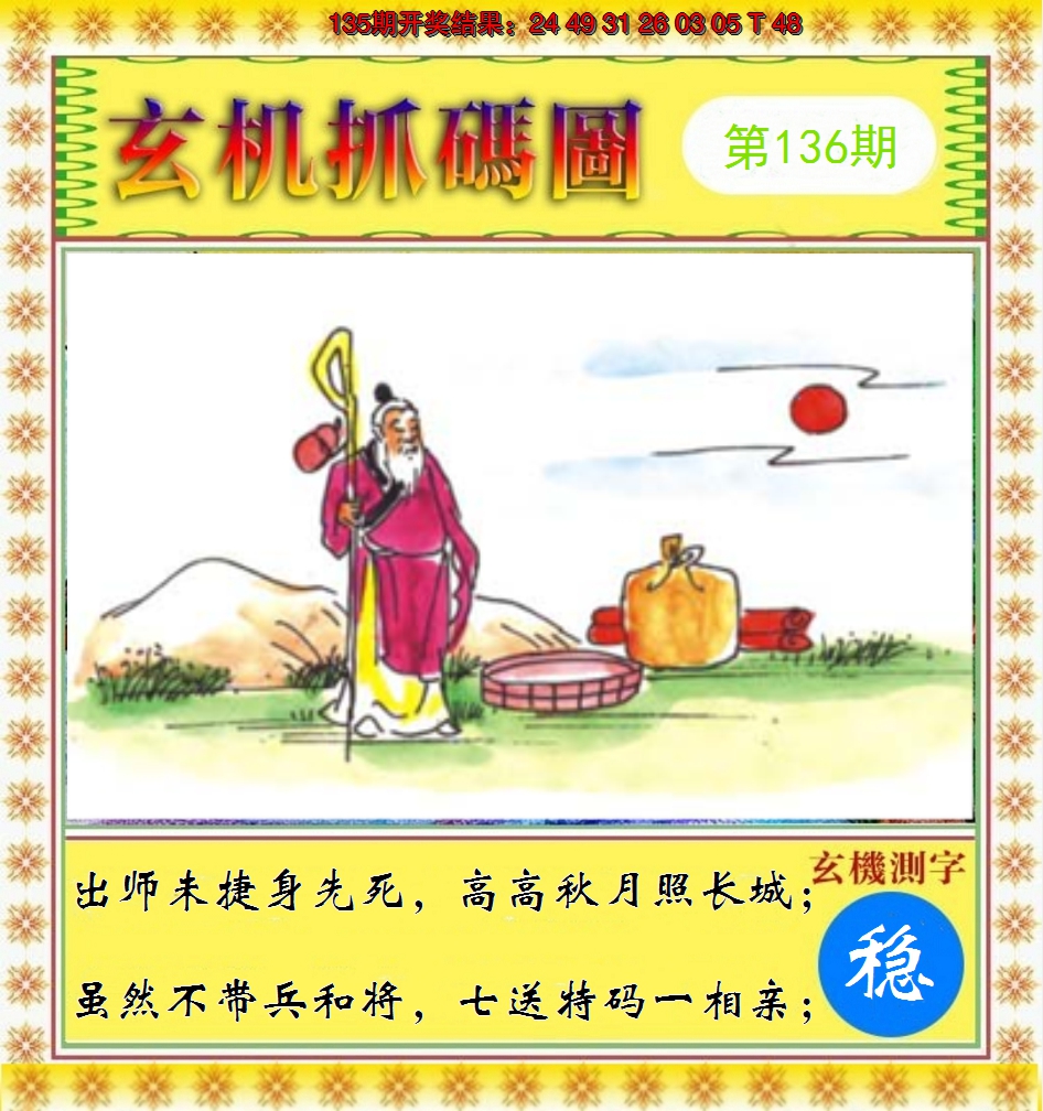 2024136期玄机抓码图