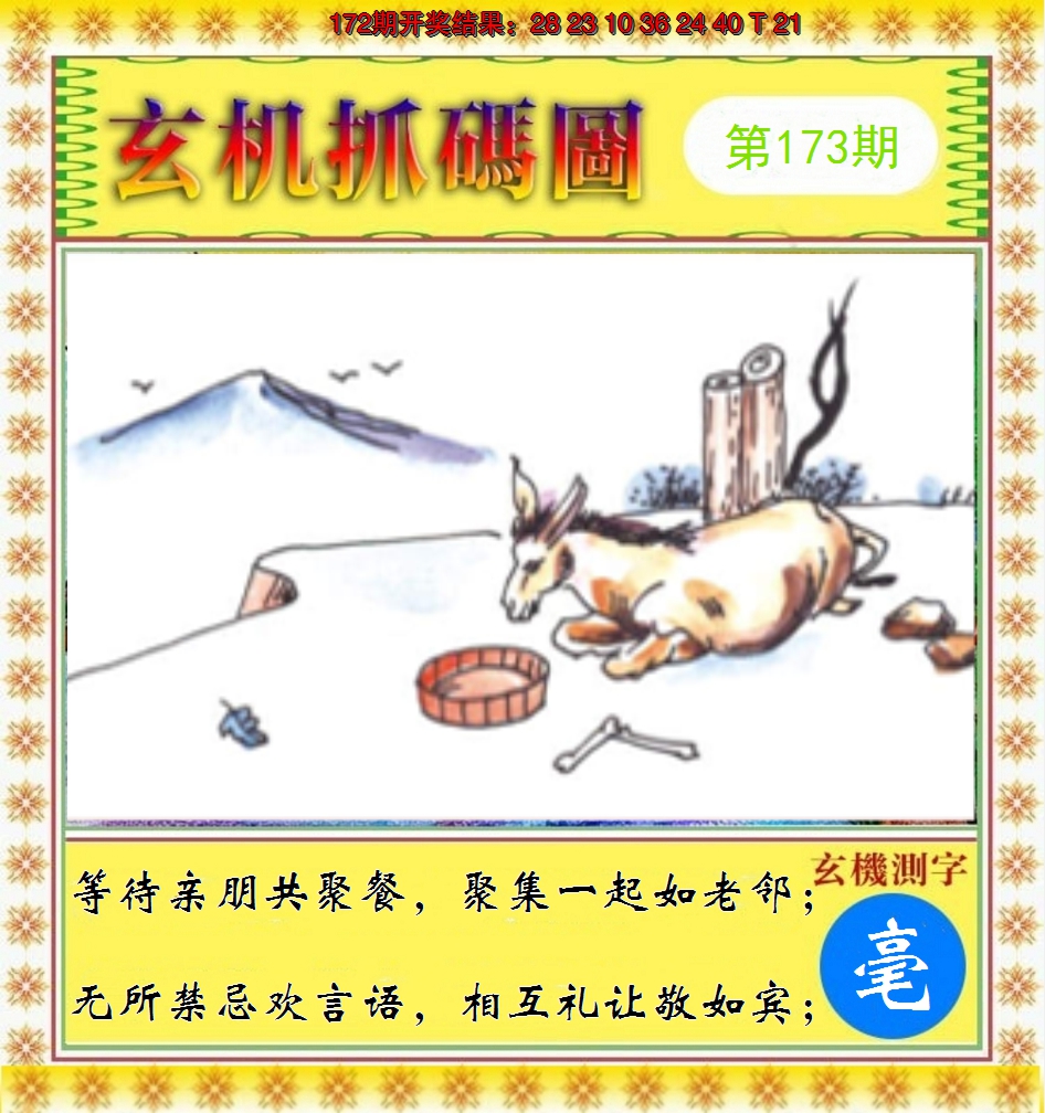 2024173期玄机抓码图