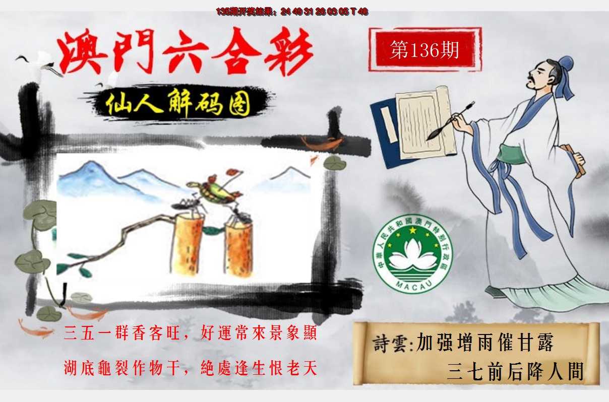 2024136期仙人解码图